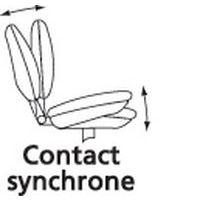 Fauteuil de bureau Diaz contact synchrone piètement noir assise coloris rouge - Image 2