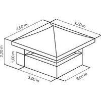 Stand buvette 4,50x4,50 m - blanc - Image 2