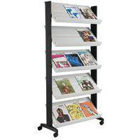 Présentoir mobile Eco simple face coloris Agris/alu - Image 4