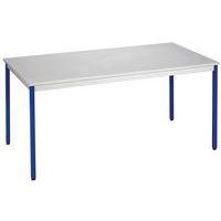 Table Universalis Rectangle 200X100 Plateau Gris piètement 5010 Bleu - Image principale