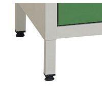 Lot de 4 pieds pour armoire casiers non visitable Gamma - Manutan Expert - Image principale