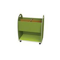 Meuble de rangement Emma hauteur 75 cm bac 4 cases 1 niche Anis/Orange - Image principale