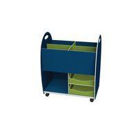 Meuble de rangement Emma hauteur 75 cm bac 4 cases 2 tiroirs 1 niche Bleu/Anis - Image principale