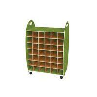 Range-serviettes Emma double entrée - Coloris Anis/Orange - Image principale