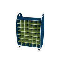 Range-serviettes Emma double entrée - Coloris Bleu/Anis - Image principale