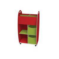 Meuble Emma hauteur 114 cm bac 4 cases 2 tiroirs 2 niches Rouge/Anis - Image principale