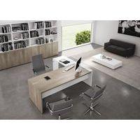 Bureau droit Allegra + retour sur caisson 3 tiroirs + tirette plumier - Image 4