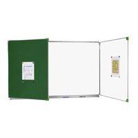 Tableau triptyque 1,20x1,50 m blanc, cadre aluminium anodisé + kit d'entretien - Image 4