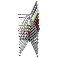 Lot de 4 chaises Match piètement alu dossier polypropylène noir assise tissu - Image 2