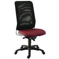 Chaise de bureau Diaz contact synchrone piètement noir assise coloris rouge - Image principale