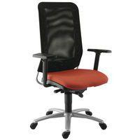 Fauteuil de bureau Diaz contact synchrone piètement alu assise coloris Corail - Image principale