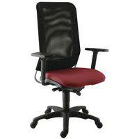 Fauteuil de bureau Diaz contact synchrone piètement alu assise coloris rouge - Image principale