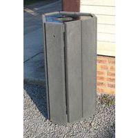 Poubelle Parc Hexagonale plastique recyclé - Espace Urbain - Image 2