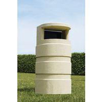 Poubelle PELE MELE ocre sablé avec serrurerie - Image principale