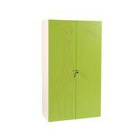 Armoire 2 portes Zébulon, décor girafe - Vert pomme - Image principale