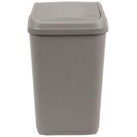 Poubelle à couvercle basculant 50L - Gris - Image 3