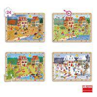 Lot 4 puzzles observation saisons - Image principale