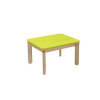Table Lili carrée, plateau couleur, piétement bois hêtre - Image principale