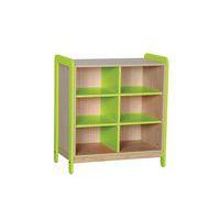Meuble 2 colonnes 8 niches Lili hauteur 137 cm coloris vert - Image 2