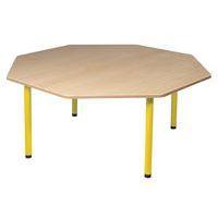 Table maternelle octogonale 4 pieds tube Lise - Image principale