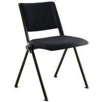Chaises Match piétement Noir dossier/assise tissu Noir - Image principale