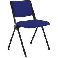 Chaises Match piétement Noir dossier/assise tissu Bleu - Image principale