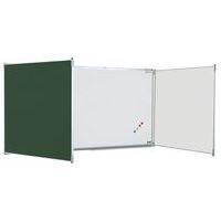 Tableau tript. émaillé mixte int. blanc cadre alu strié  - Vanerum - Image principale