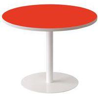 Guéridon bas Easy Office pied métal Ø 80 cm plateau coloris Rouge - Image principale