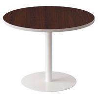 Guéridon bas Easy Office pied métal Ø 80 cm plateau coloris Wengé - Image principale