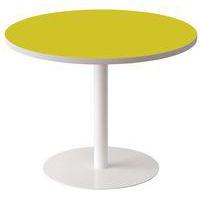 Guéridon bas Easy Office pied métal Ø 80 cm plateau coloris Anis - Image principale