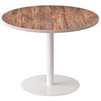 Guéridon bas Easy Office pied métal Ø 80 cm plateau coloris décor Bois - Image principale