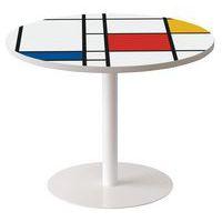 Guéridon bas Easy Office pied métal Ø 80 cm plateau coloris décor Design - Image principale