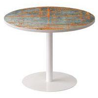 Guéridon bas Easy Office pied métal Ø 80 cm plateau coloris décor Rouille - Image principale