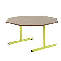 Table régl. Chloé octog. pied dégag. latéral plat. hêtre - Mobidecor - Image 4