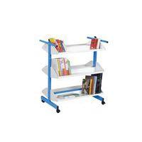 Chariot à livres Zédia coloris bleu RAL 5015 - Image 2