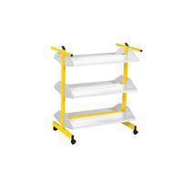 Chariot à livres Zédia coloris jaune RAL 1023 - Image principale