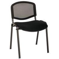 Lot de 5 chaises Bliz piètement noir dossier résille noir assise tissu - Image 2