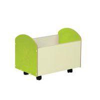 Bac à roulettes Zébulon décor lapin - Vert pomme - Image principale