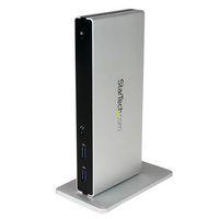 Station d'accueil USB 3.0 double affichage DVI PC portable  GbE et adaptateurs - Image principale