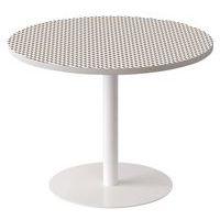 Guéridon Easy Office bas pied métal Ø 80 cm plateau Décor Brun - Image principale