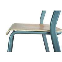 Chaise Servil 4 pieds T3 - hêtre/gris - Image 3