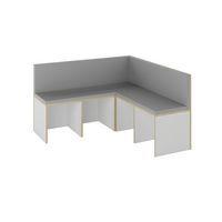 Banquette d'angle Filos assise mousse grise - Image principale