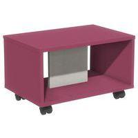 Table basse Identité à roulettes Argent/Fuchsia - Image principale