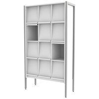 Présentoir à revues Ellipse 12 cases structure métal volets anthracite 7016 - Image 5