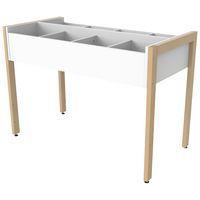 Bac à albums haut simple Ellipse structure hêtre massif sans roulettes - Image principale