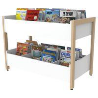 Bac à albums 2 niveaux Ellipse structure hêtre - Manutan Expert - Image 2