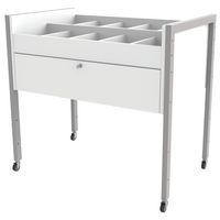 Bac multimédia Ellipse structure bois avec roulettes - Image 2