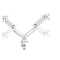 Support de bureau pour 2 écrans informatique, à serrer - NEWSTAR - Image 2