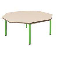 Table fixe Chloé plateau beige 4 pieds octogonale - Mobidecor - Image 3