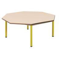 Table fixe Chloé plateau beige 4 pieds octogonale - Mobidecor - Image 5
